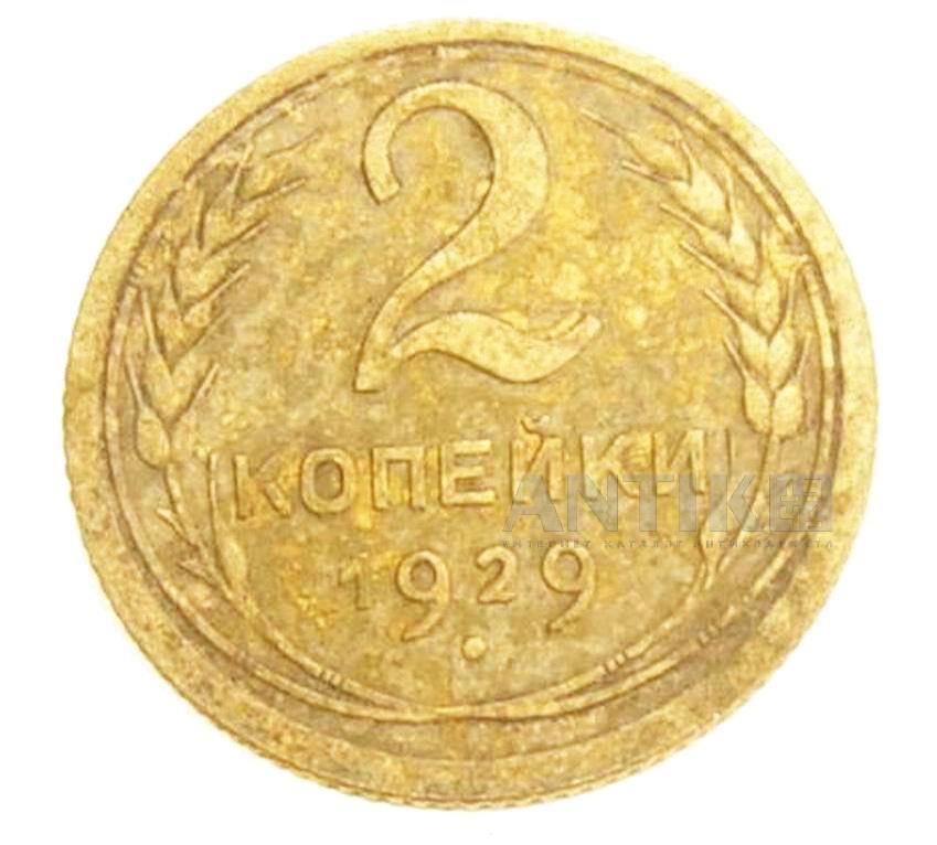 Монета 2 копейки 1929 год, Старая монета в коллекцию