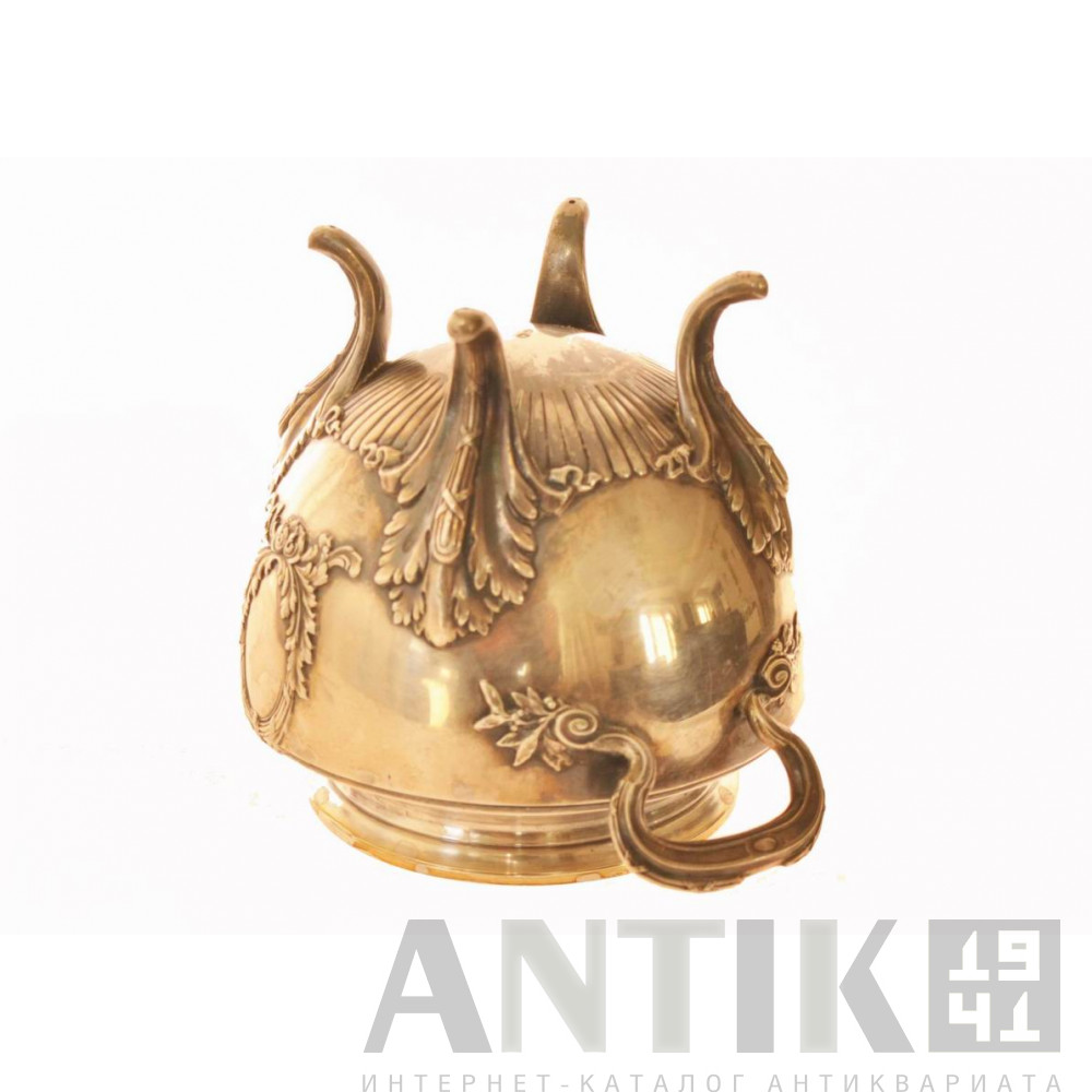 Серебряная антикварная сахарница 11
