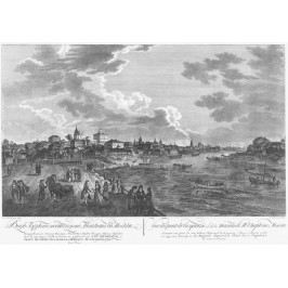 Картина, Вид Яузского моста и дома Шапкина в Москве по рисунку Ж. Делабарда,1797 г. 