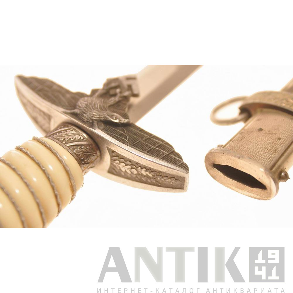 Немецкий кортик Luftwaffe с белой рукоятью, WKC 5