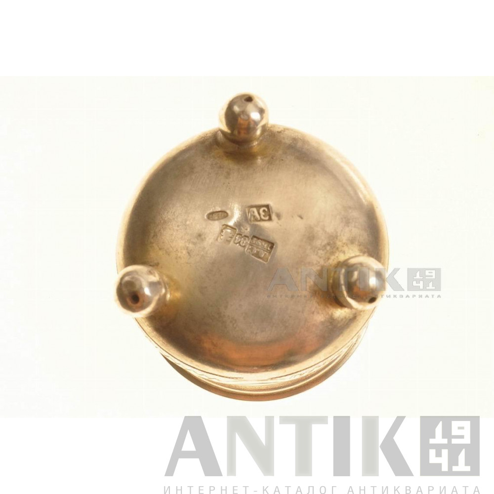 Солонка. Серебро. 84 проба. Резной орнамент 3