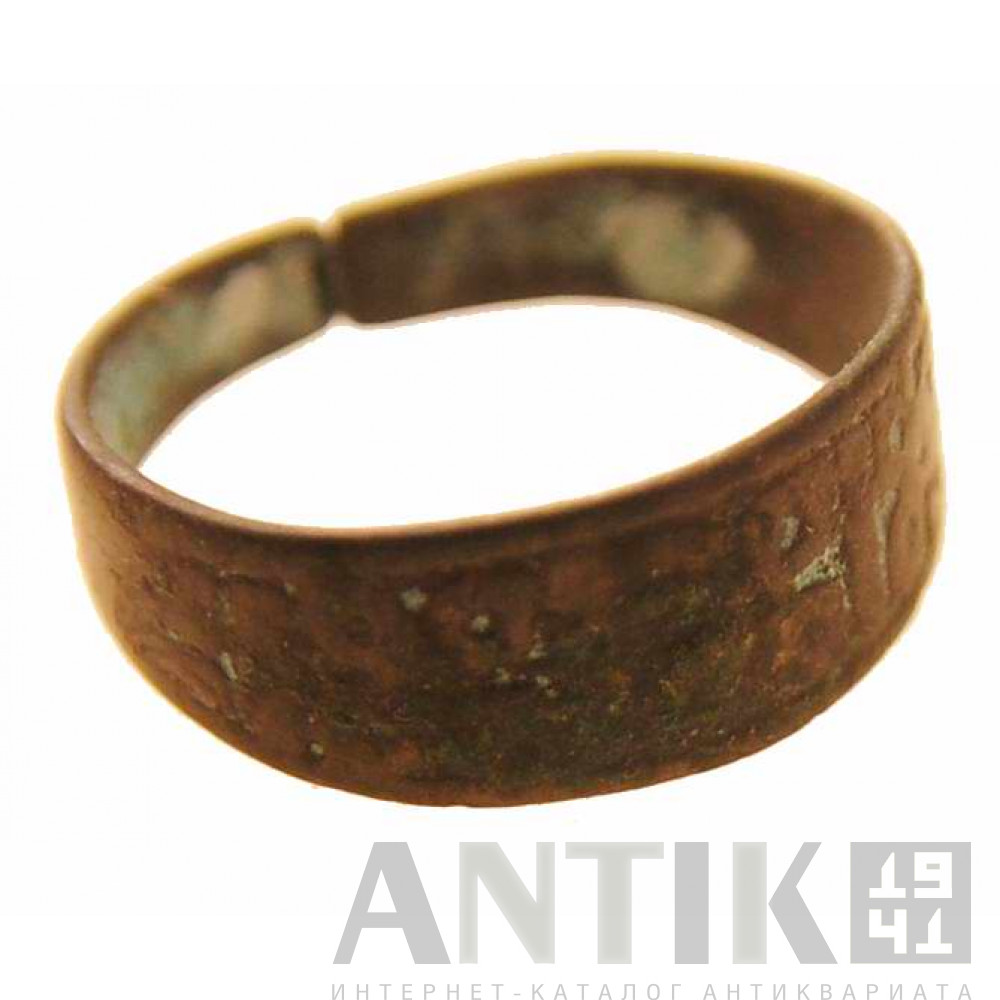Перстень пластинчатый широкосрединный  с крестовидным узором 4
